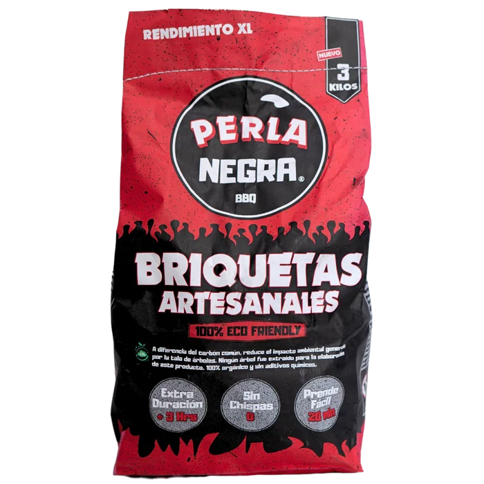 Briquetas artesanales Perla Negra 3 kg
